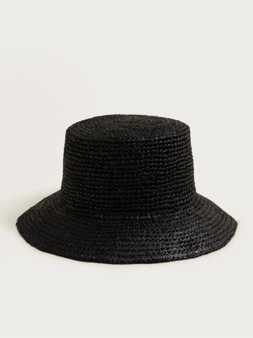J. Crew Black Woven Bucket Hat